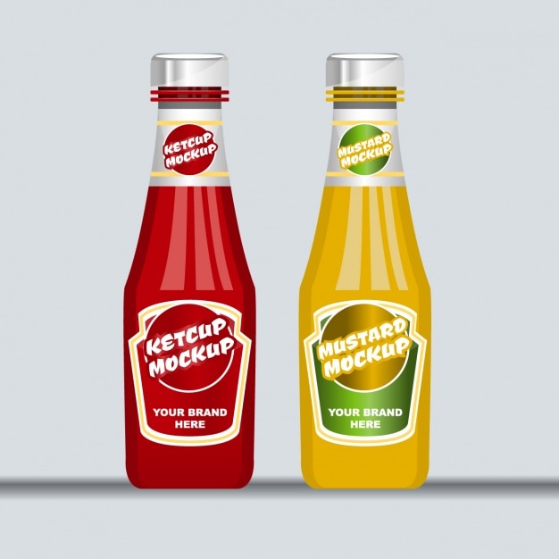 Free Vector ketchup and mustard