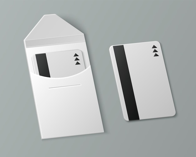 Free Vector key card with cover mockup