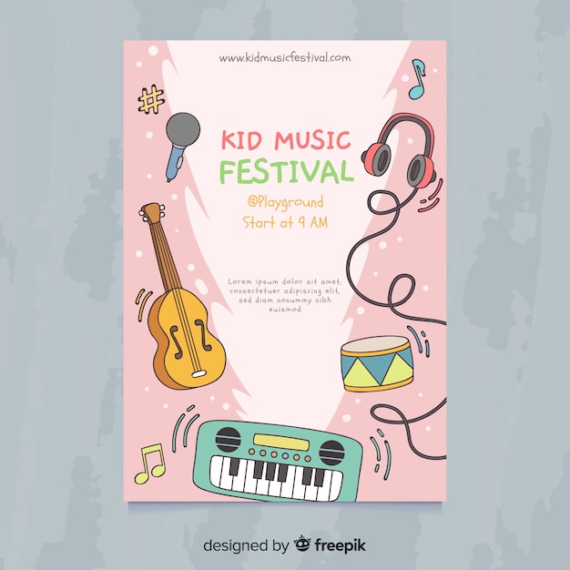 Kid music festival poster