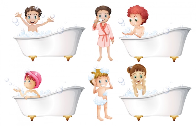 Free Vector kids grooming