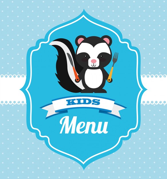 kids menu design