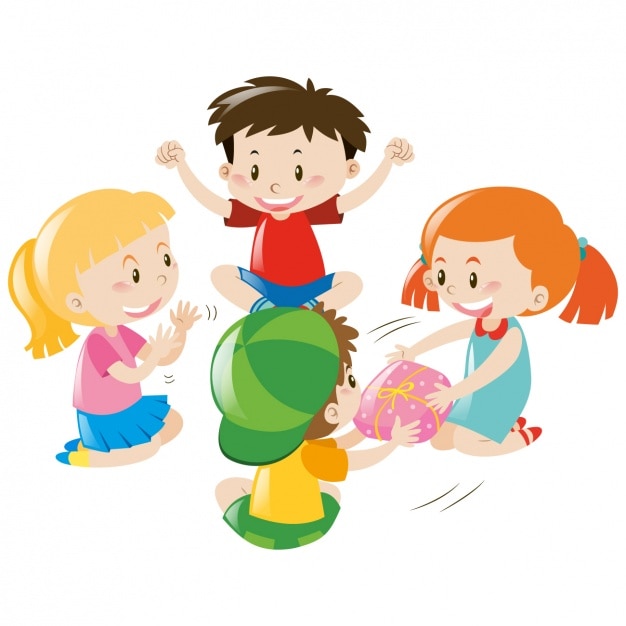 Free Vector kids playing design