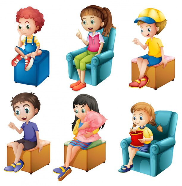 Kids sitting