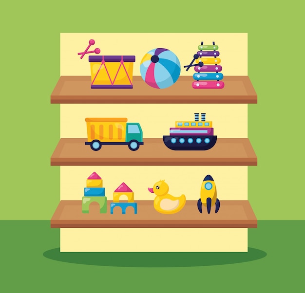 Kids toys illustration