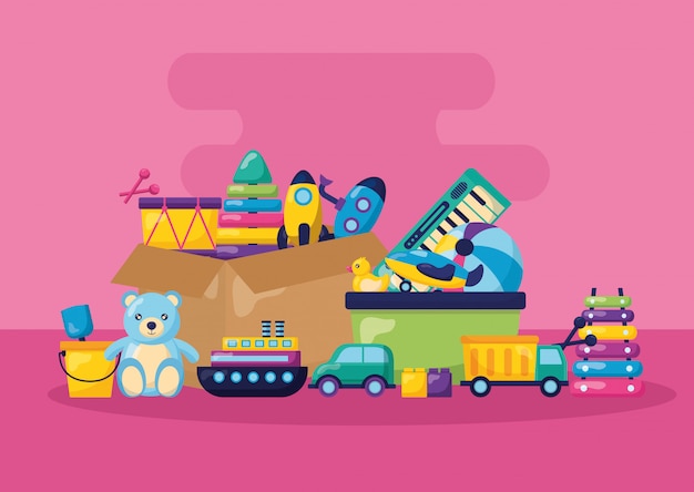 Kids toys illustration