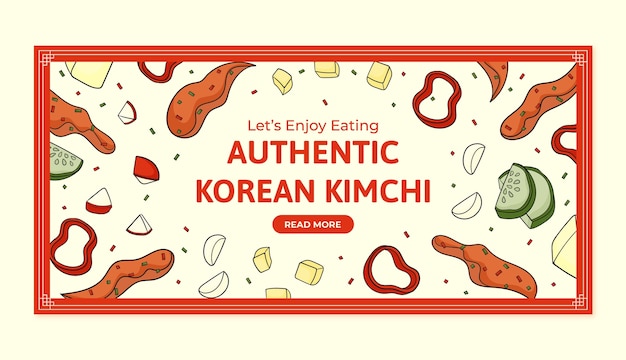 Free Vector kimchi banner design