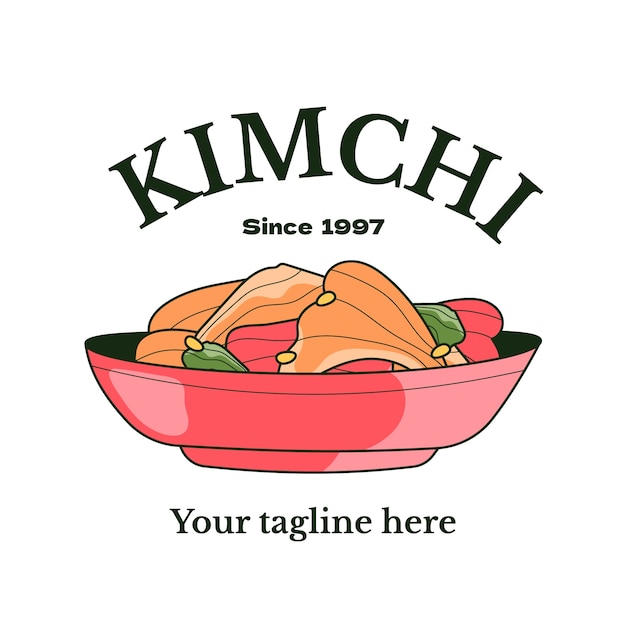 Free Vector kimchi food logo design