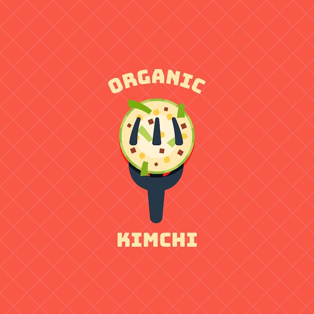 Kimchi logo design template