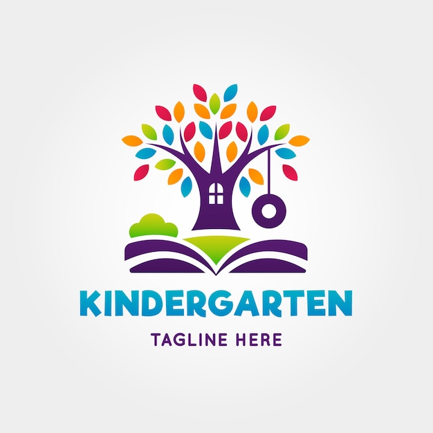 Kindergarten logo design template