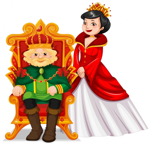 King and queen at the throne