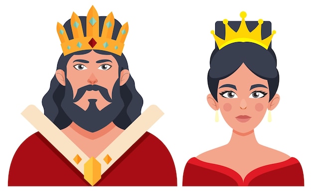 King and Queen Vector Illustration