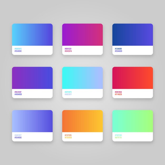 Kit of gradients colors