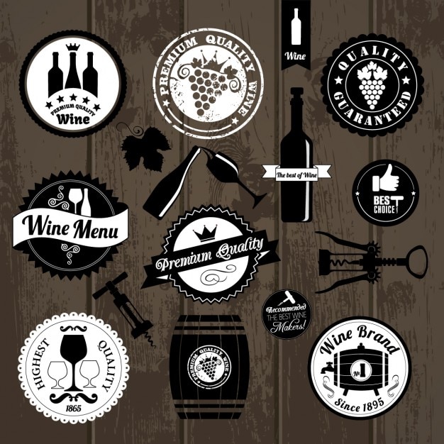 Kitchen badges on wood