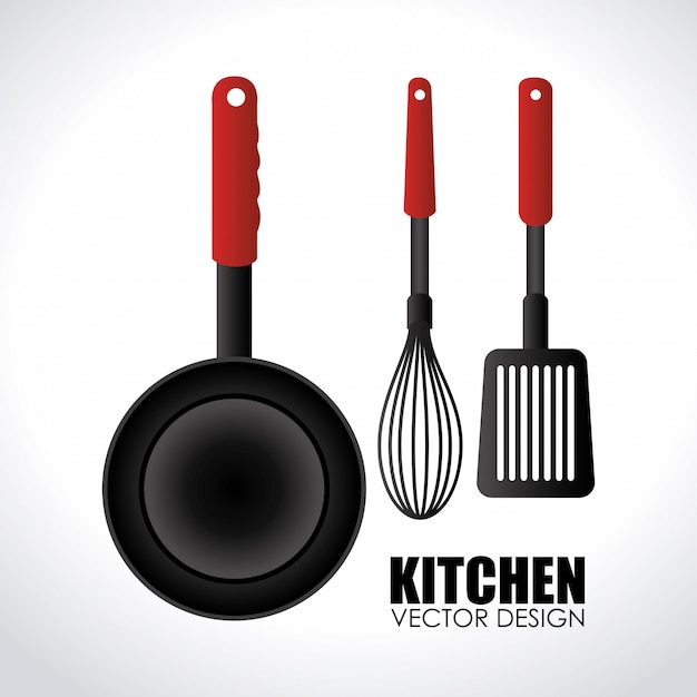 Kitchen design gray illustration