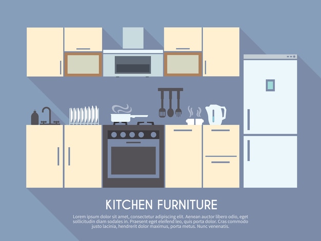 Kitchen Furniture Illustration