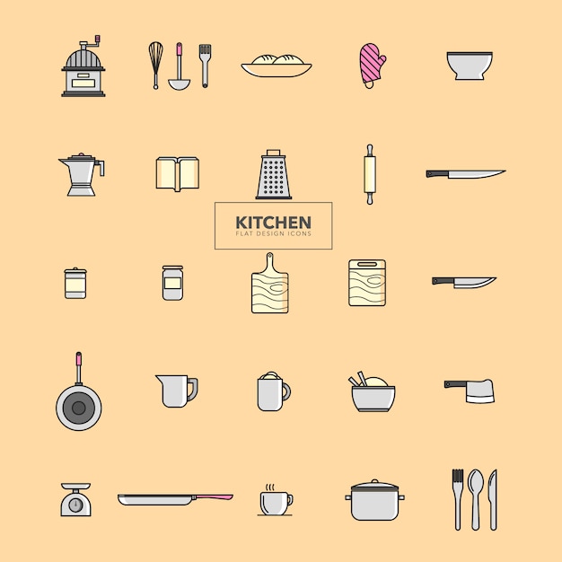 Kitchen icons collection