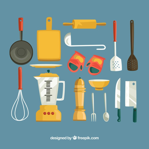 Free Vector kitchen utensils collection