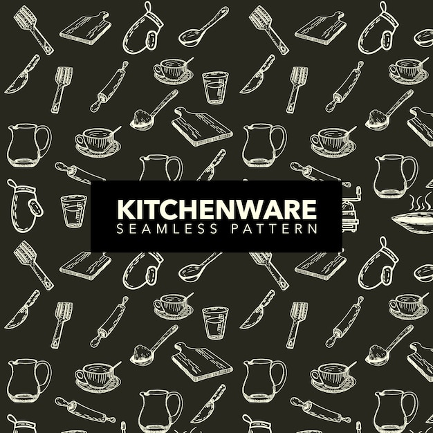 Kitchenware pattern background