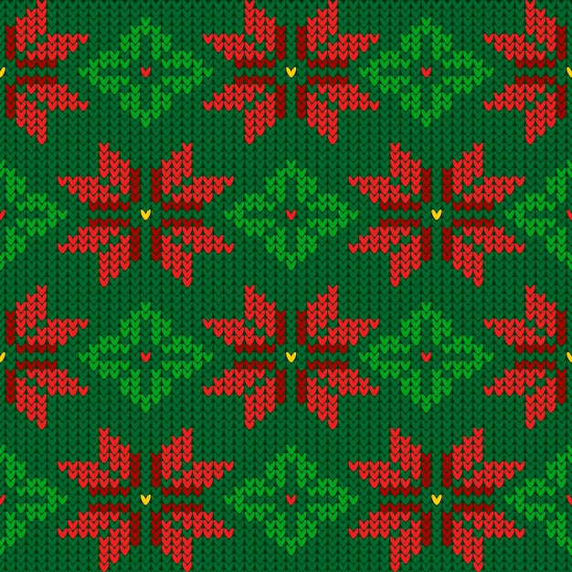 Knitted christmas pattern template