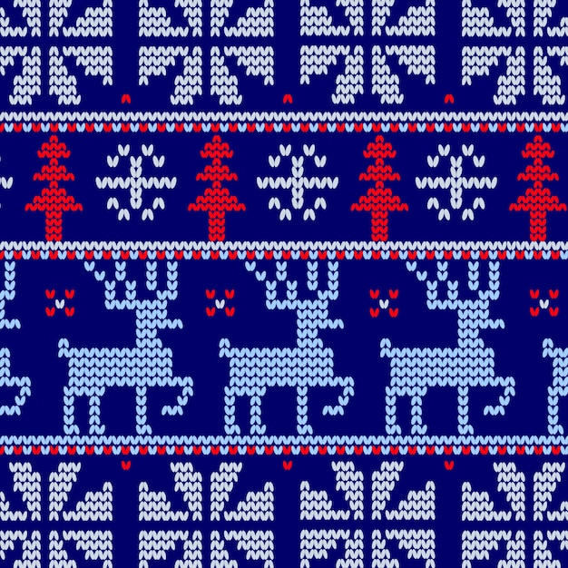 Knitted christmas pattern