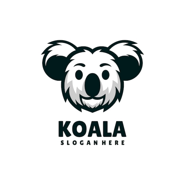 Free vector koala illustration mascot logo design