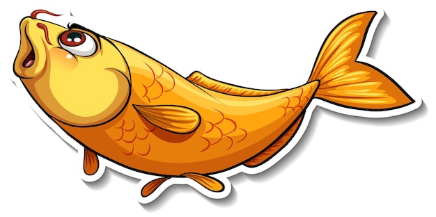 Free Vector koi carp fish cartoon sticker