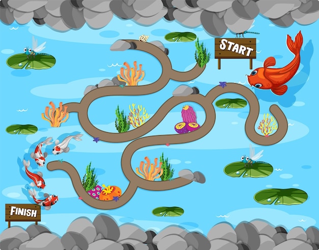 A koi maze games template