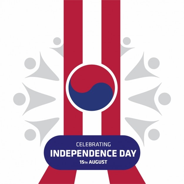 Free vector korea independence day background design