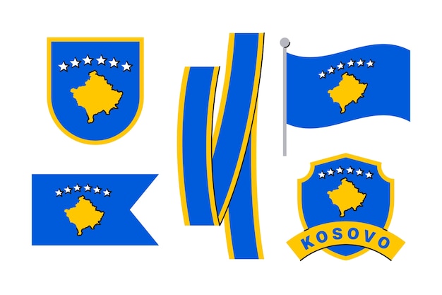 Kosovo flag and national emblems collection