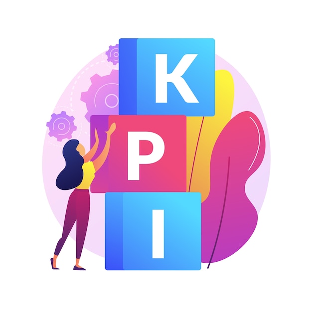 Free Vector kpi abstract concept  illustration. key performance indicator, success measurement, company growth, business effectiveness, analytics tool, financial management, kpi .