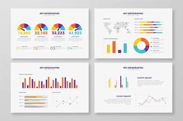 Kpi concept infographic design