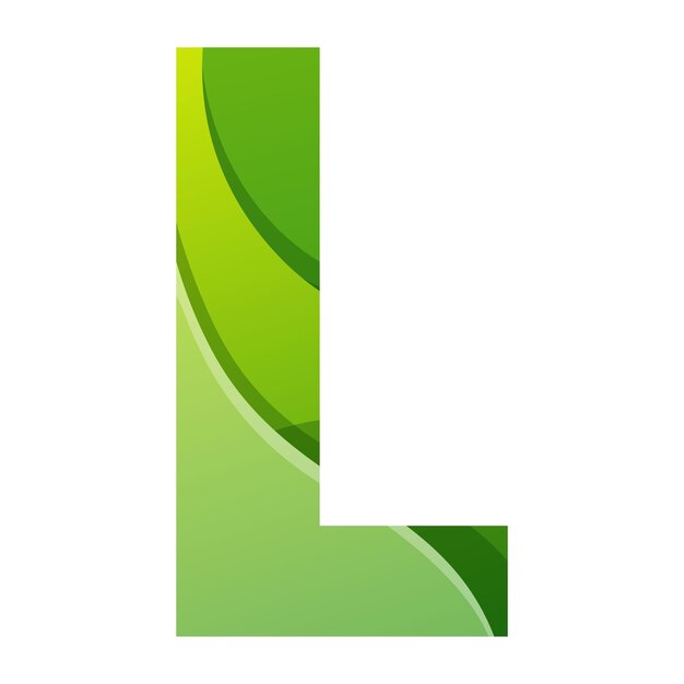 L letter initial colorful gradient design