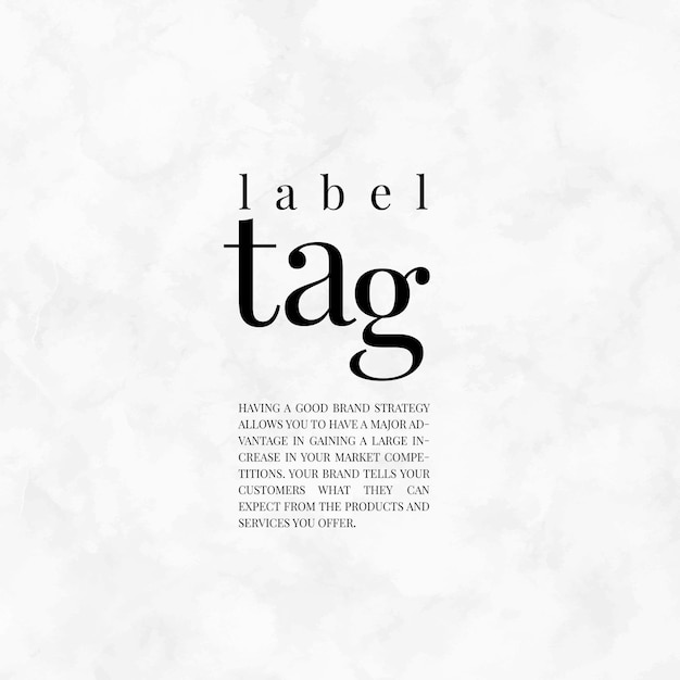 Label tag brand template design