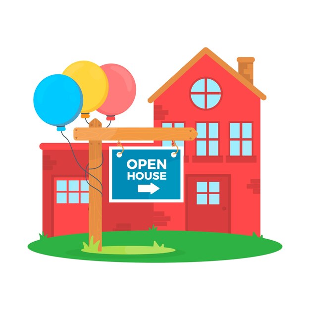 Label theme for open house