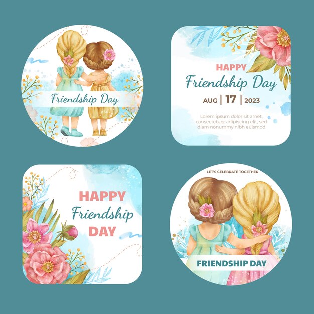 Labels collection for friendship day celebration