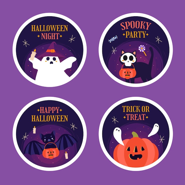 Labels collection for halloween season