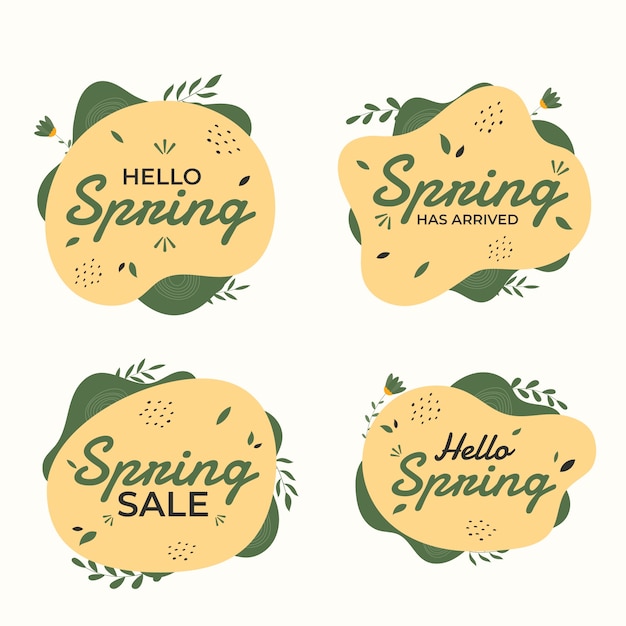 Labels collection for spring celebration