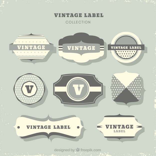 Free vector labels collection in vintage style