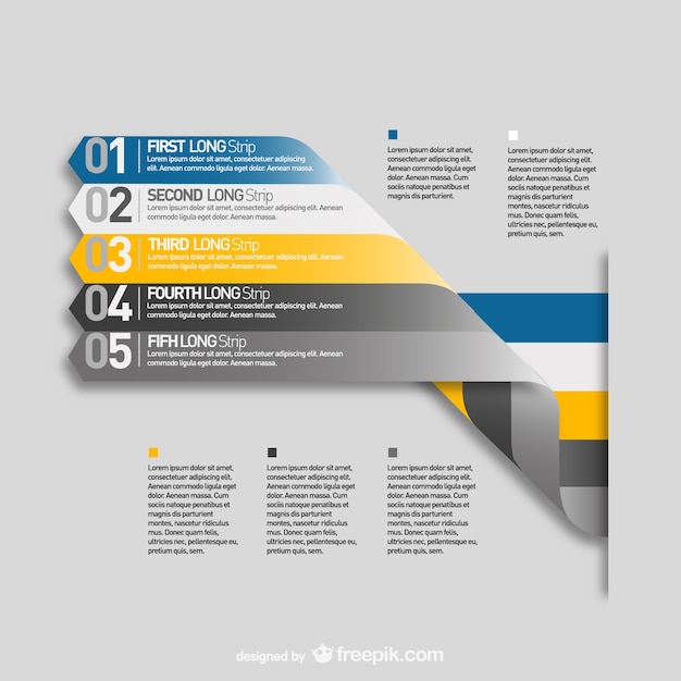 Free vector labels menu template infograpy