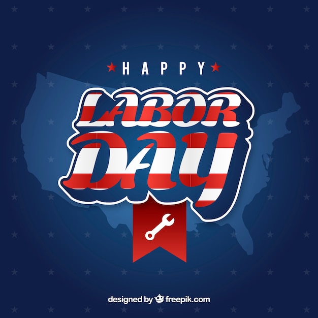 Free Vector labor day background in flat style