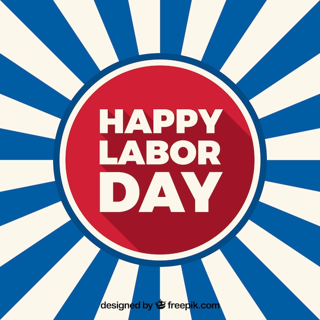 Labor day background in flat style