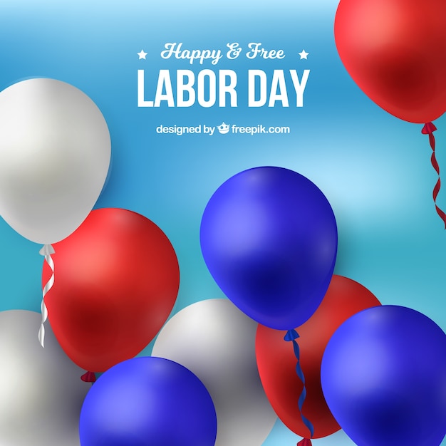 Labor day background with balloons