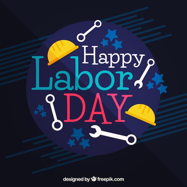 Free vector labor day background with tools