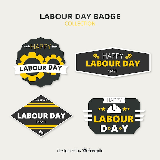 Labor day badge collection