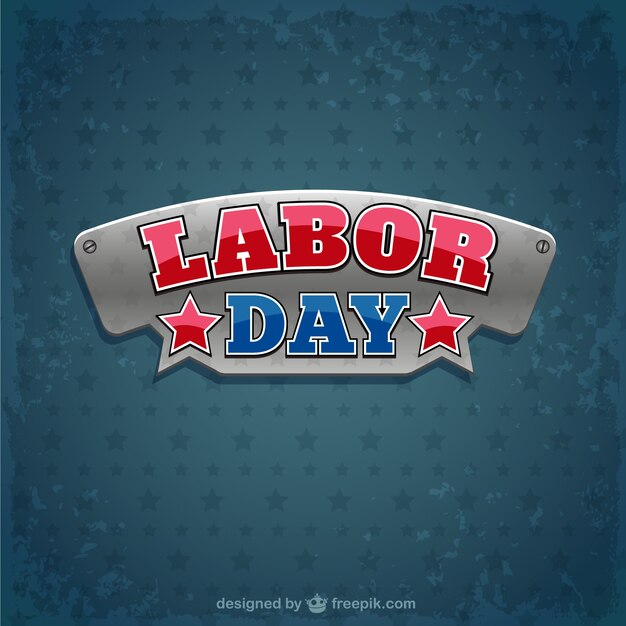 Free vector labor day badge