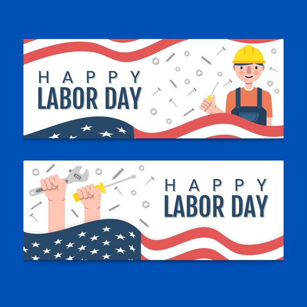 Labor day banner pack