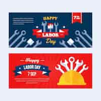 Free vector labor day banners