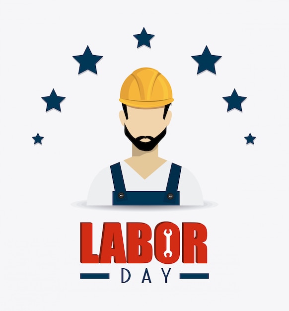 Labor day card design.