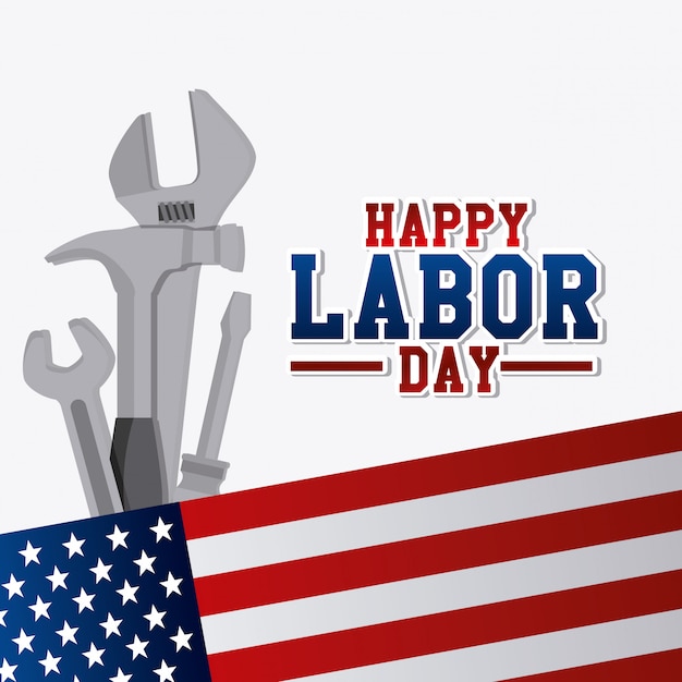 Labor day card design.