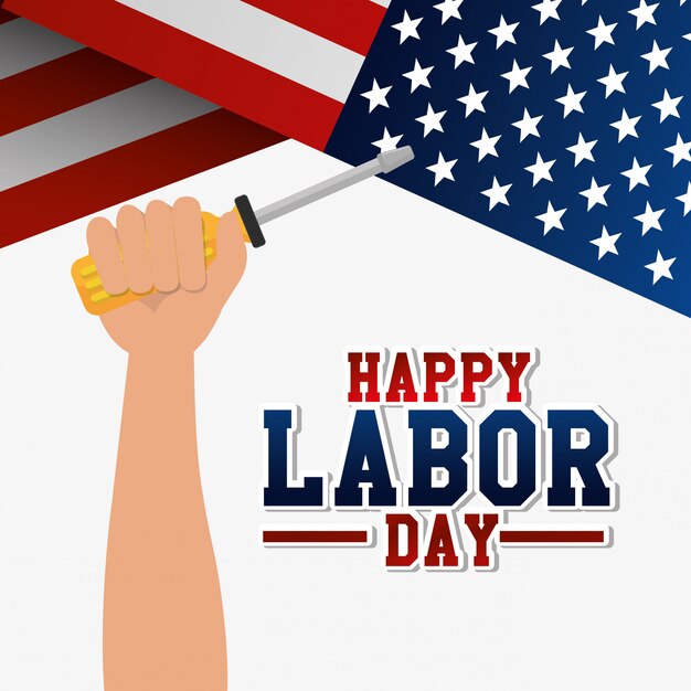 Labor day card design.